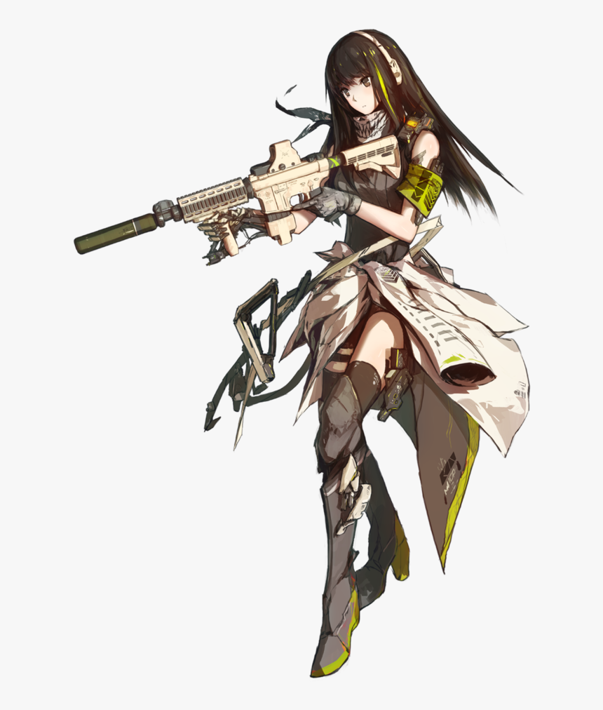 Transparent Anime Girl With Gun Png, Png Download, Free Download