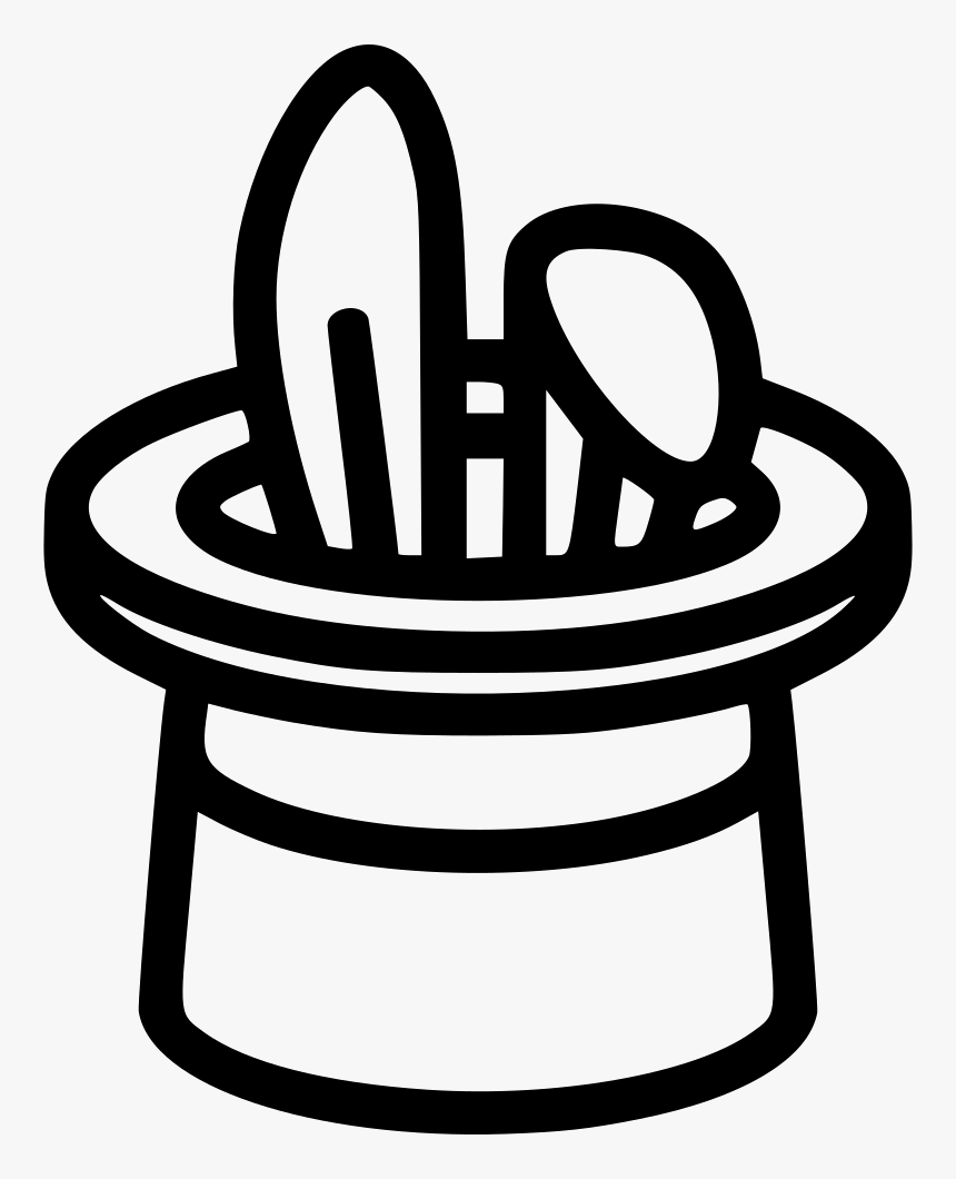 Rabbit Magic Trick Hat - Rabbit In A Hat Icon Png, Transparent Png, Free Download