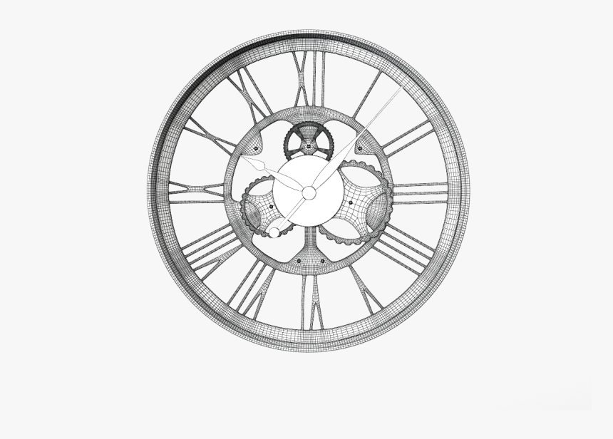 Wall Clock Gear - Found Object Relief Print, HD Png Download, Free Download