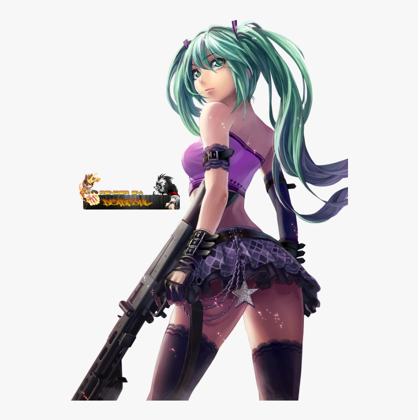 Anime Cg Artwork Figurine - Girl Sniper Anime Png, Transparent Png, Free Download