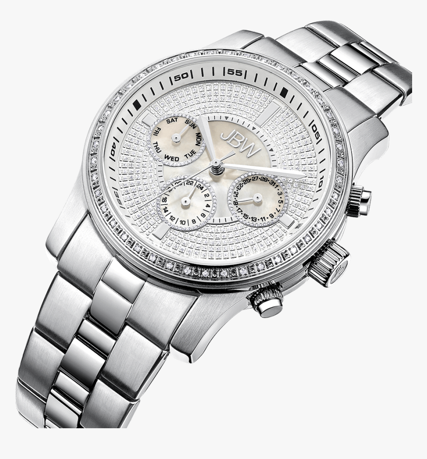 Jbw Vixen J6327a Stainless Steel Diamond Watch Angle - Analog Watch, HD Png Download, Free Download