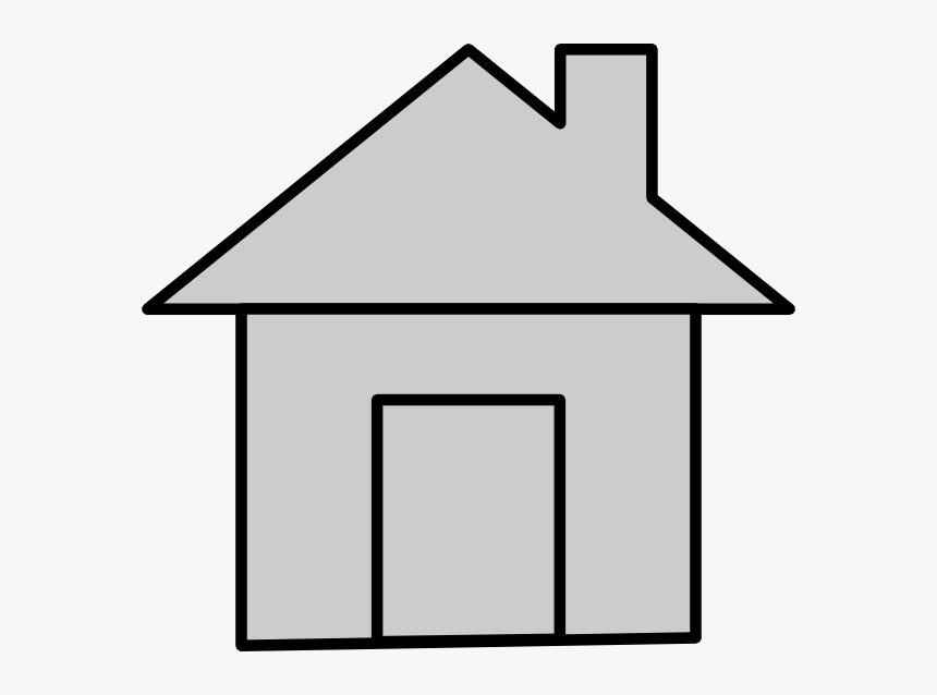 Gray House Icon Svg Clip Arts - Gray Cartoon House, HD Png Download, Free Download