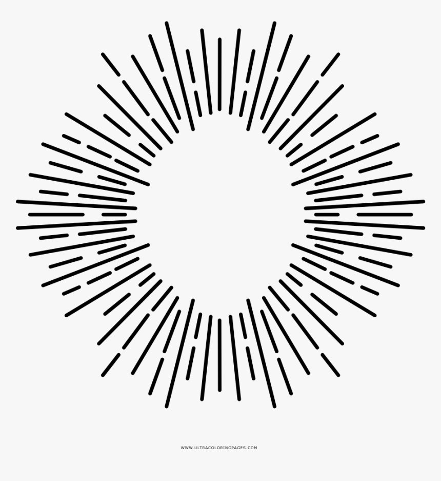 Starburst Coloring Page - Circle, HD Png Download, Free Download