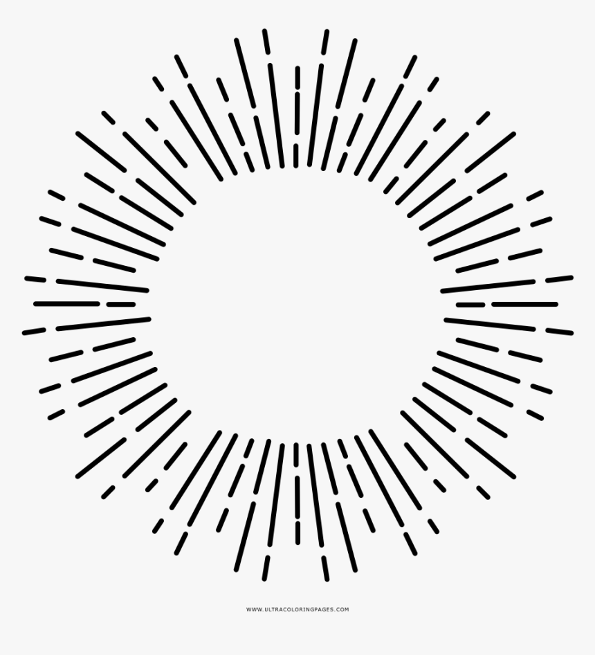 Starburst Coloring Page - Minimalist Free Sun Vector, HD Png Download, Free Download