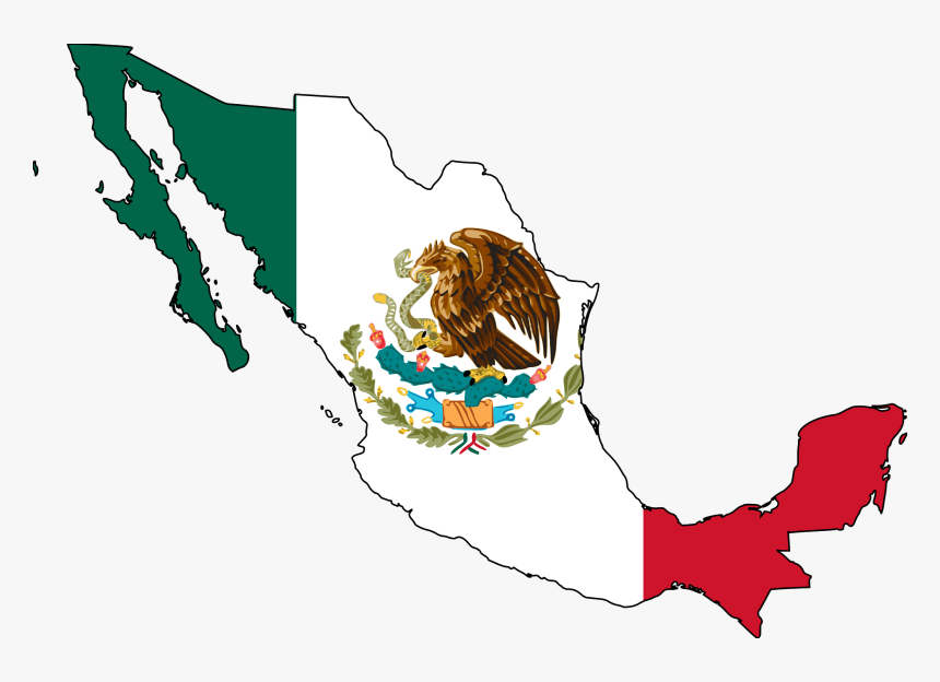 Free Clip Art Maps - Mexico Mapa Bandera Png, Transparent Png, Free Download