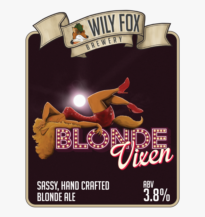 The Blonde Vixen Pump Clip Design, Our Session Beer - Wily Fox Blonde Vixen, HD Png Download, Free Download