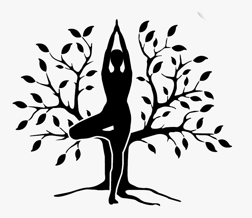 Tree House Iyengar Yoga - Yoga Black And White, HD Png Download, Free Download