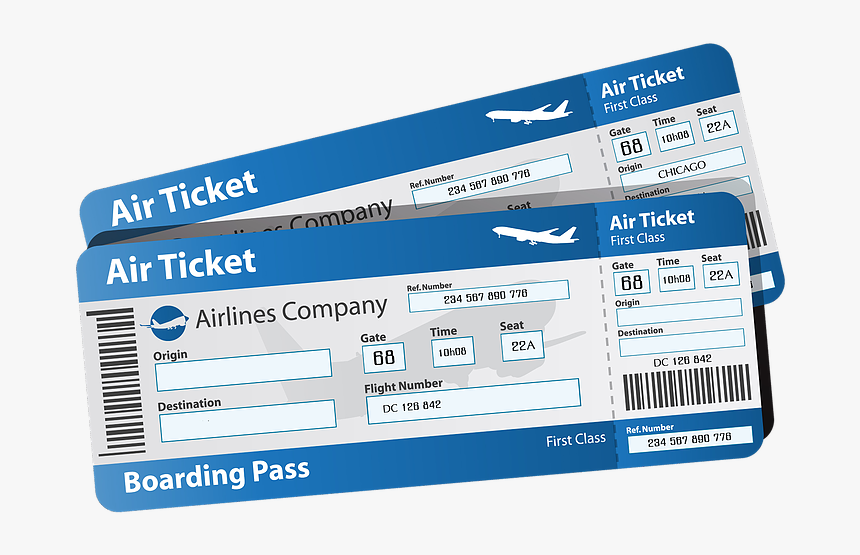 Blank Plane Ticket Png Download - Transparent Air Ticket Png, Png Download, Free Download