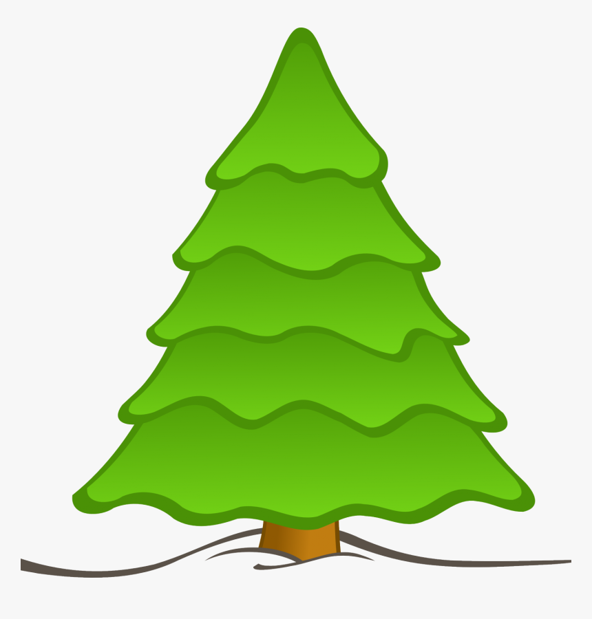 Tree Cartoon Png Cartoon Christmas Tree, Cartoon Christmas - Plain Christmas Tree Clipart, Transparent Png, Free Download
