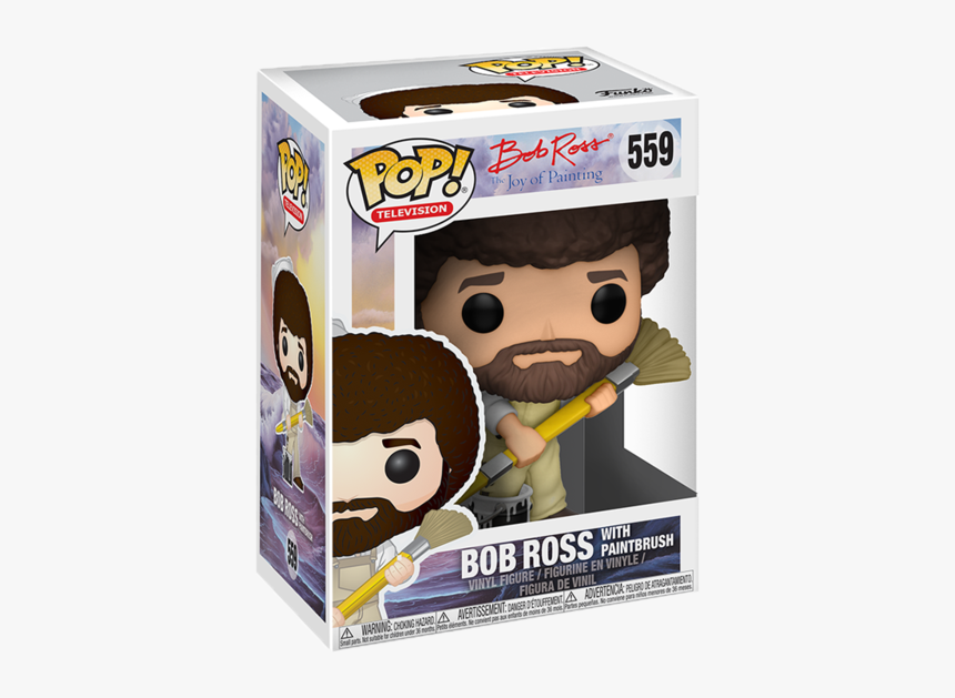 Bob Ross With Paintbrush Pop, HD Png Download, Free Download