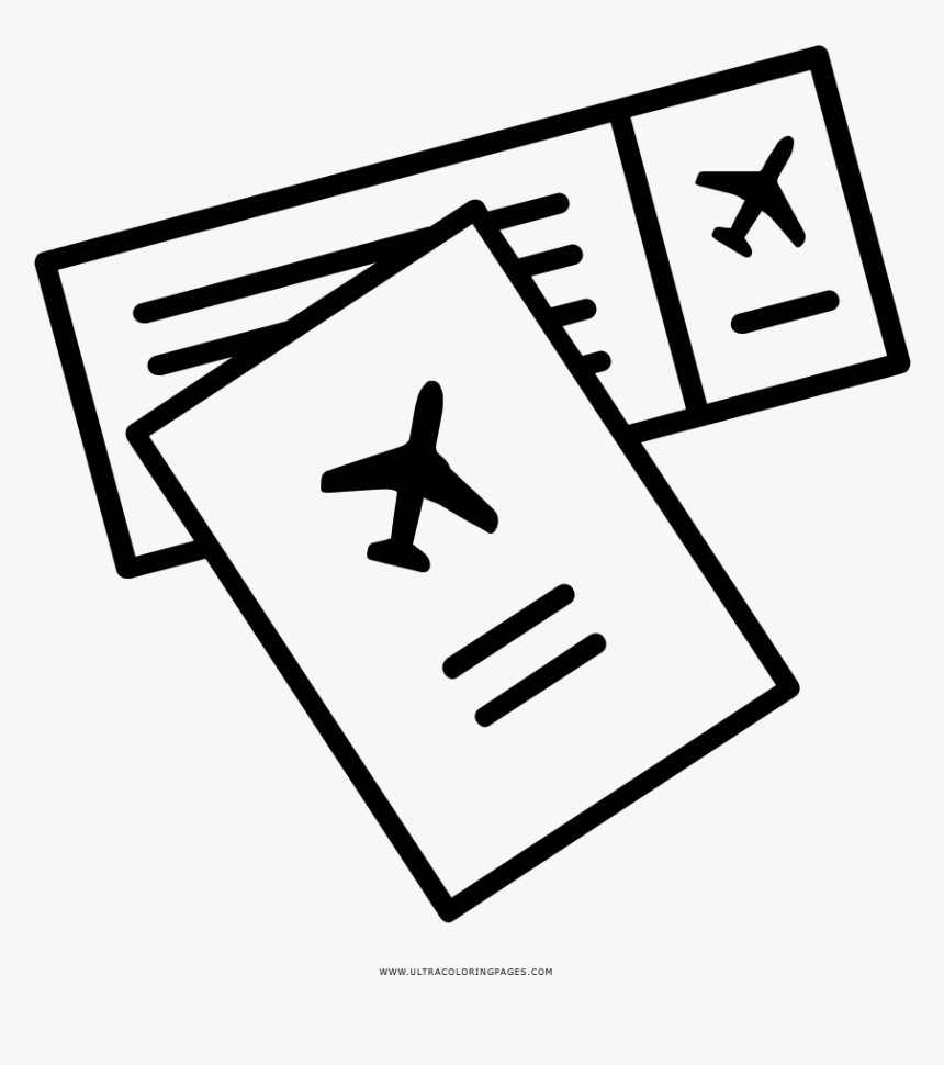 Plane Ticket Coloring Page - Transparent Background Top Secret Stamp, HD Png Download, Free Download