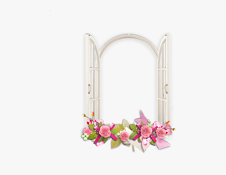 Download Pink Flower Frame Png Picture - Flower Transparent Photo Frame, Png Download, Free Download