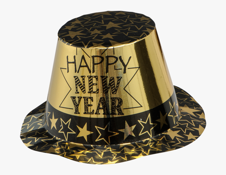 New Year Hat Png - Gold Happy New Year Hat Png, Transparent Png, Free Download