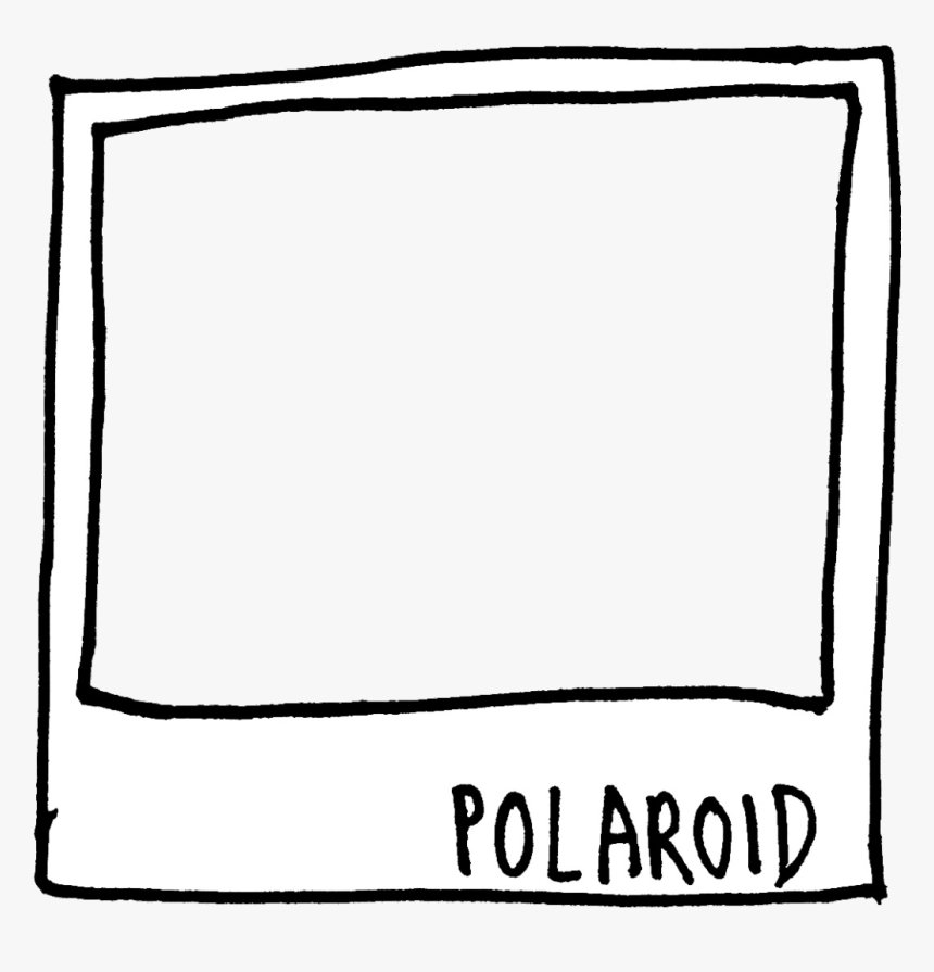 Polaroid Frame // I Posted/reblogged Something Similar - Line Art, HD Png Download, Free Download