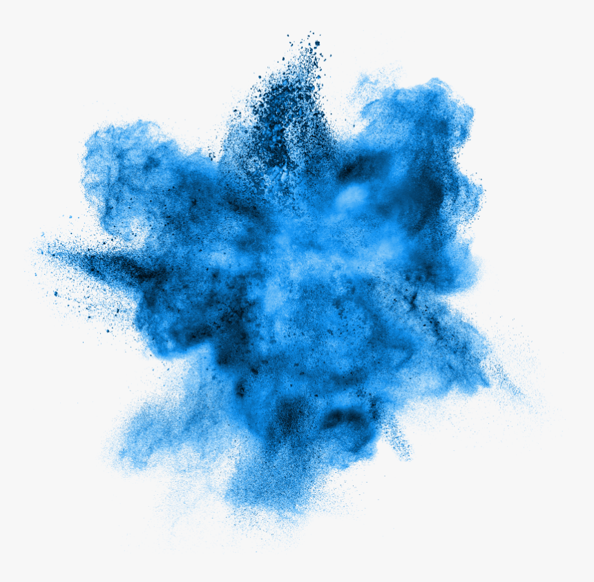 Coloured Powder Explosion Transparent - Blue Powder Explosion Transparent, HD Png Download, Free Download