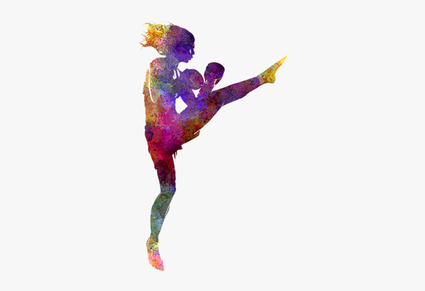 Woman Boxer Boxing Kickboxing Silhouette Isolated 01, HD Png Download, Free Download