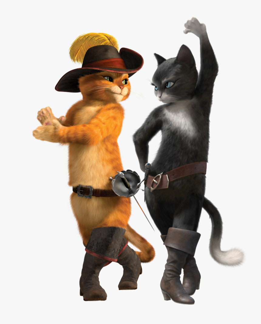 Puss In Boots Png Download Image - Puss In Boots And Kitty Softpaws, Transparent Png, Free Download