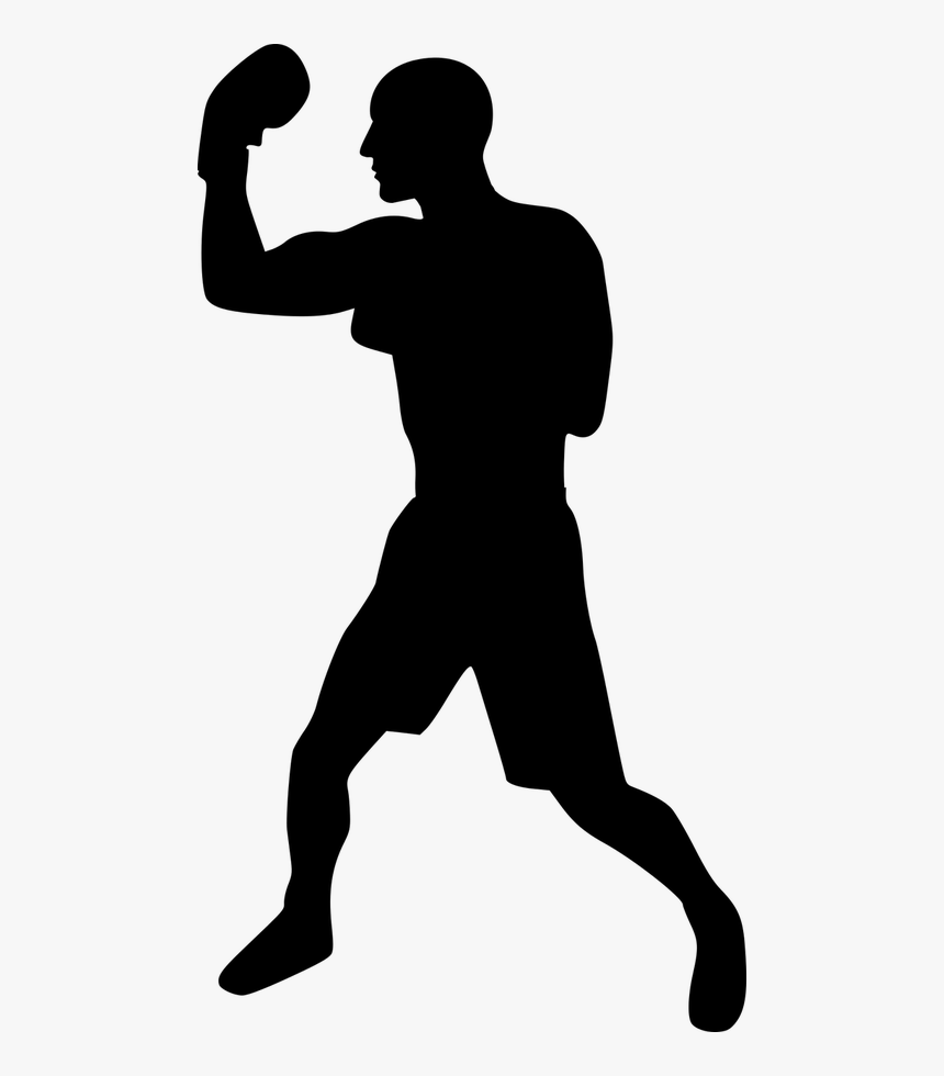 Boxing Silhouette Boxer - Boxing Drawing, HD Png Download, Free Download