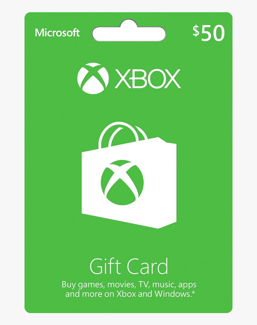 Xbox Gift Card Png - Xbox Gift Card 10 Usd, Transparent Png, Free Download