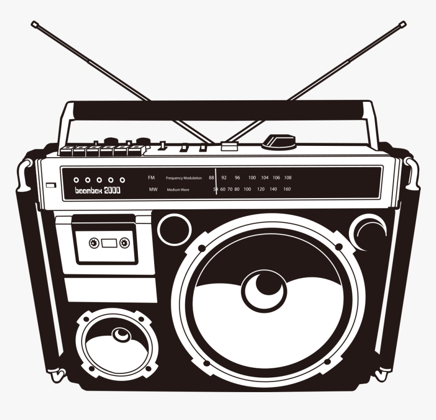 Cassette Tape Clipart Radio - Boombox Hip Hop Vector, HD Png Download, Free Download