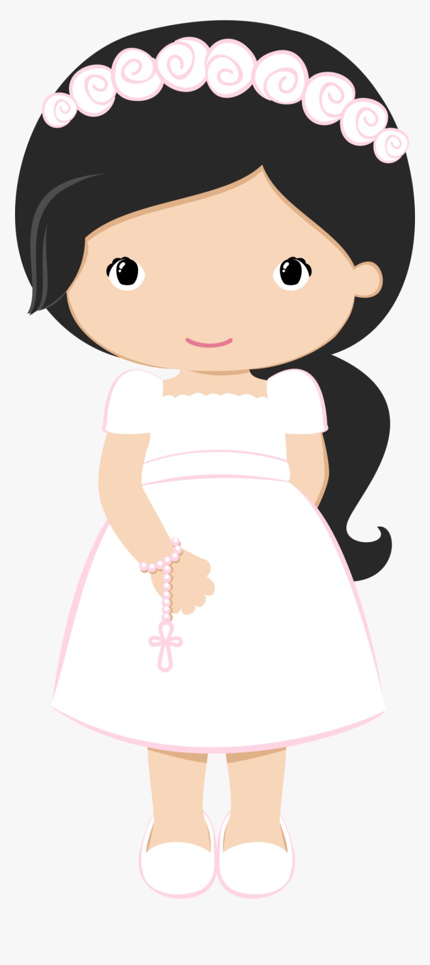 Clip Art First Communion Templates - First Communion Girl Clipart, HD Png Download, Free Download