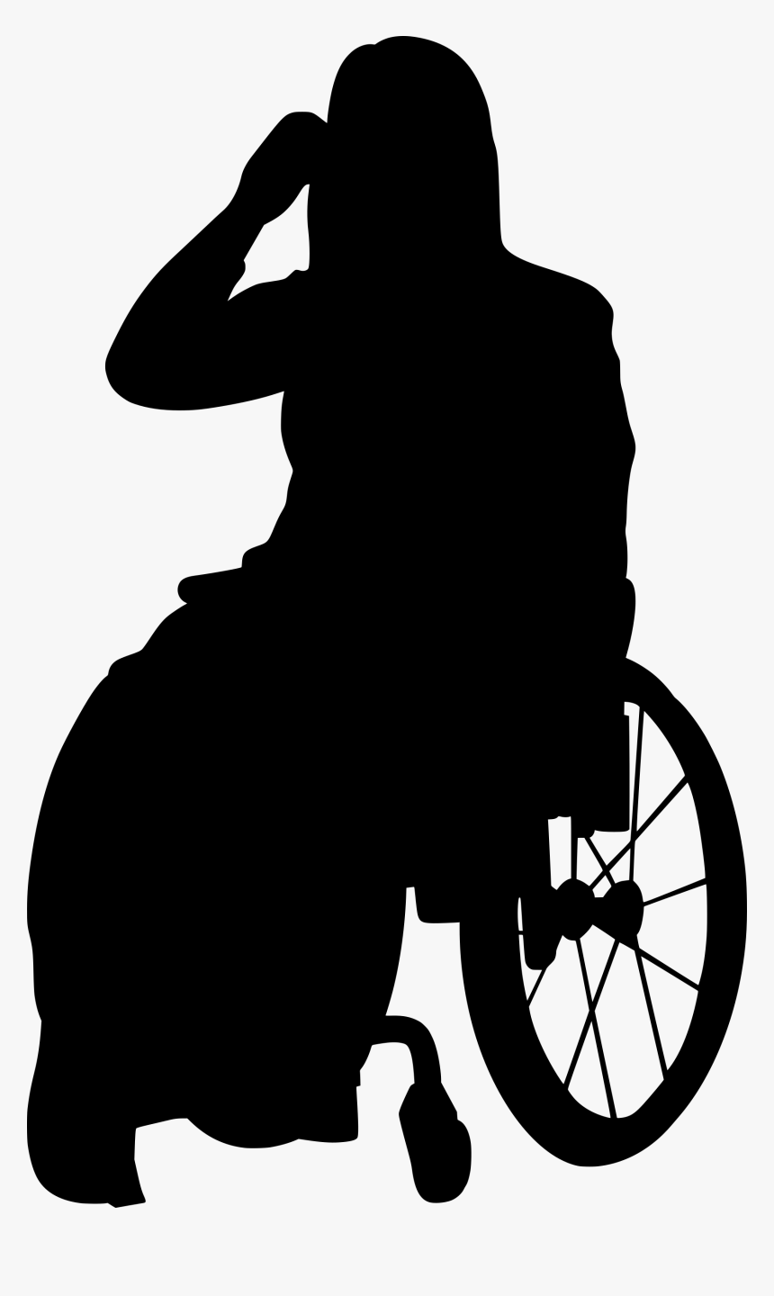 Silhouette Person In Wheelchair, HD Png Download, Free Download