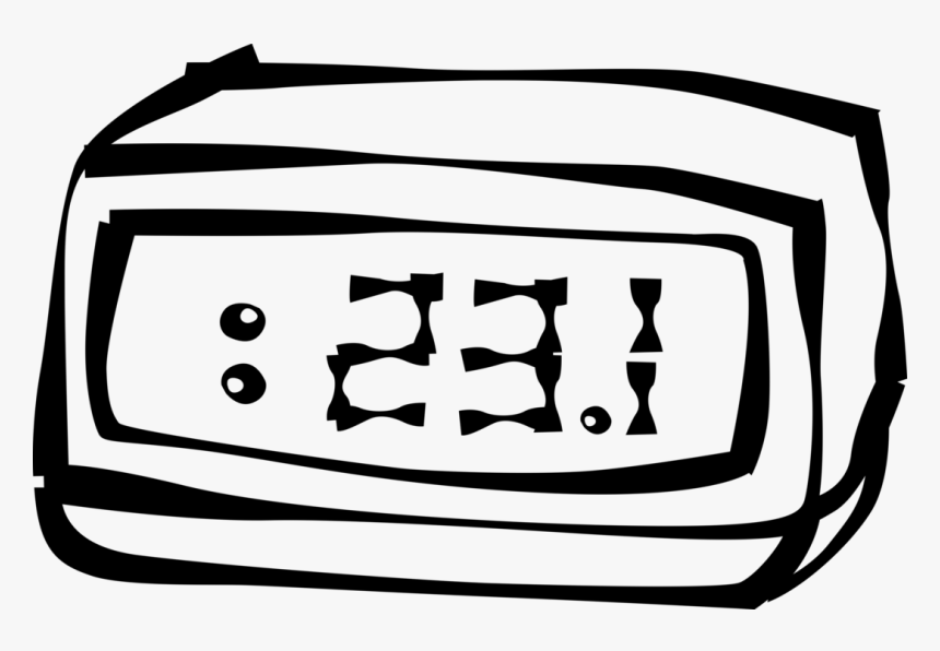 Vector Illustration Of Digital Clock Radio Awakens, HD Png Download, Free Download