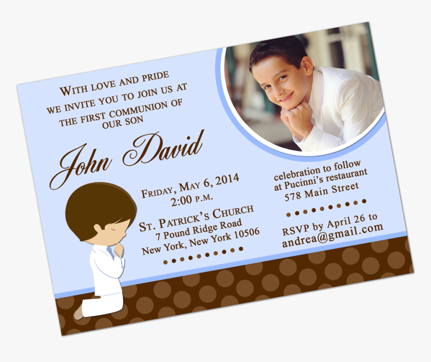 Angel Christening Invitations Blue, HD Png Download, Free Download