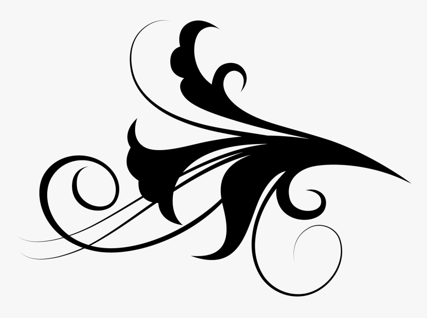 Graphic Design Black And White - Black And White Filigree, HD Png Download, Free Download