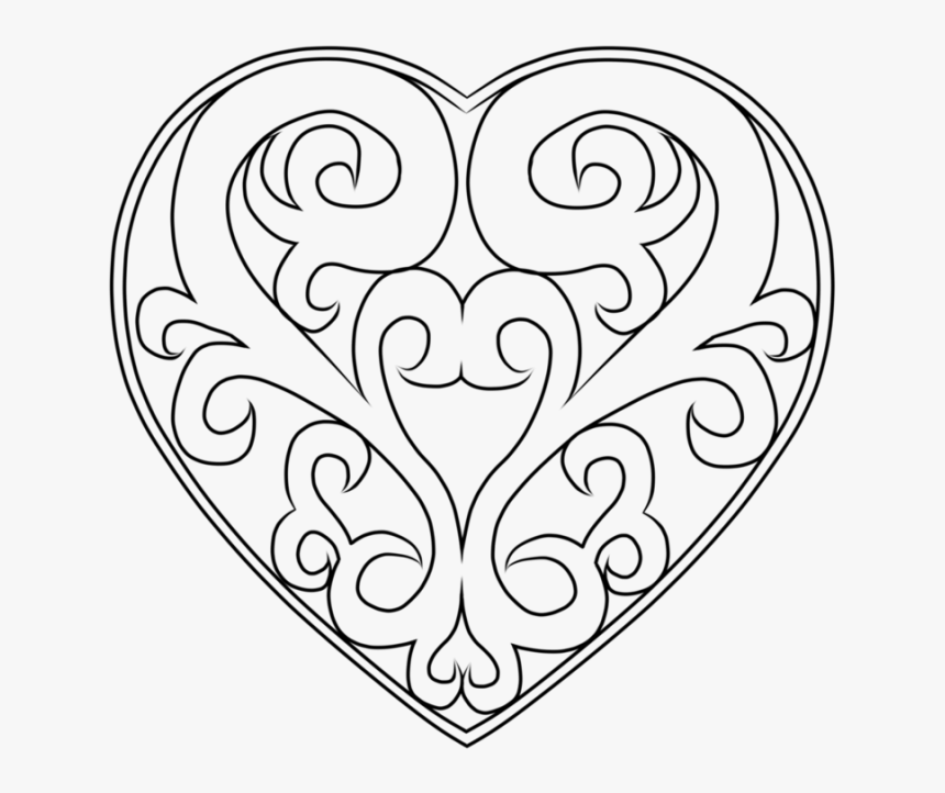 Transparent Filigree Frame Png - Filigree Heart, Png Download, Free Download