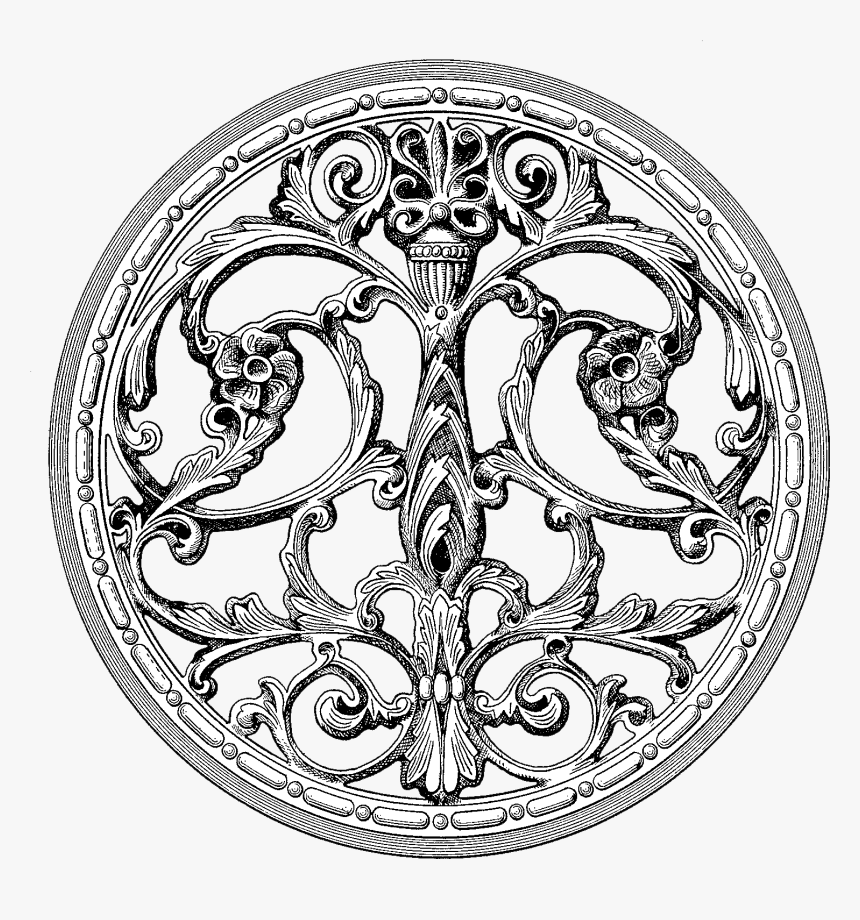 Filigree Drawing Steampunk - Steampunk Black And White, HD Png Download, Free Download