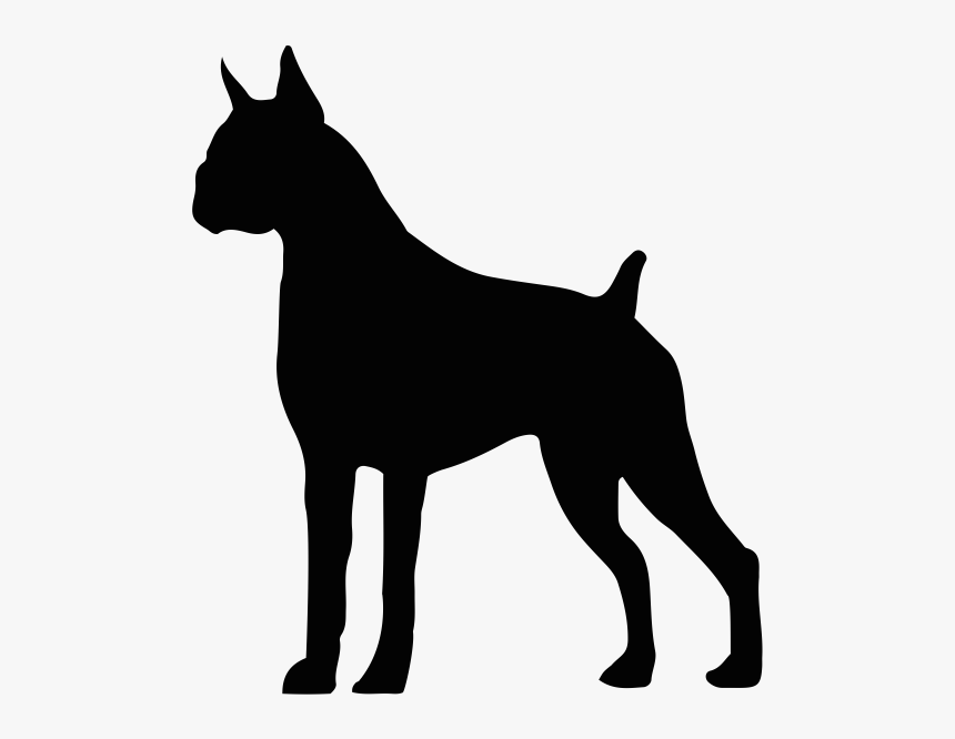 Clip Art Svg Transparent Stock - Boxer Dog Silhouette, HD Png Download, Free Download