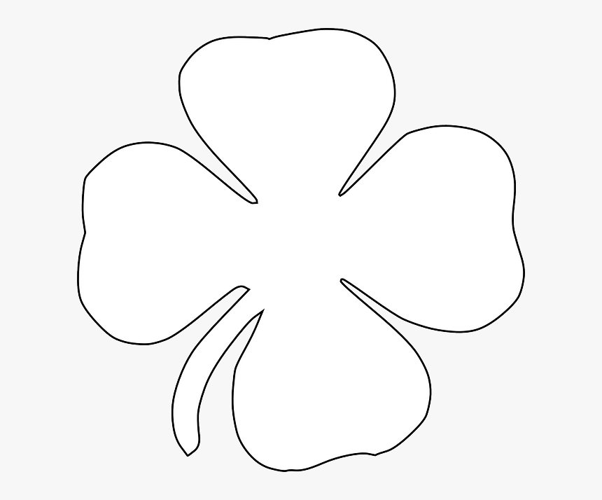 Outline Transparent 4 Leaf Clover, HD Png Download, Free Download