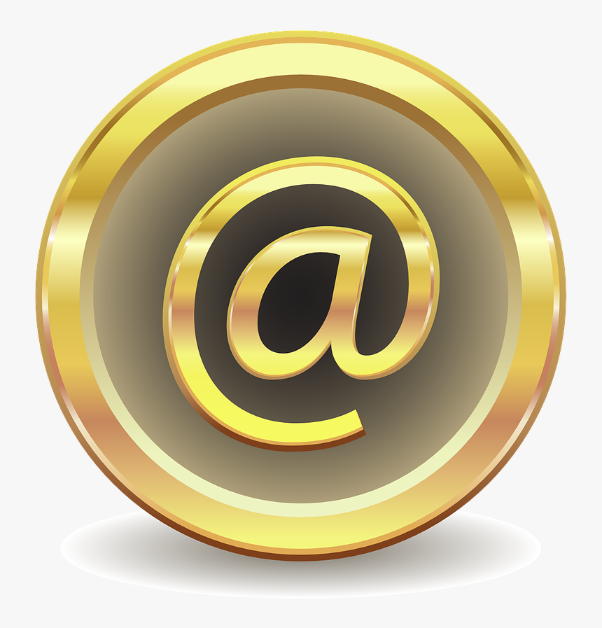 E Mail, Message, Gold, Gradient, Characters, Icon,, HD Png Download, Free Download