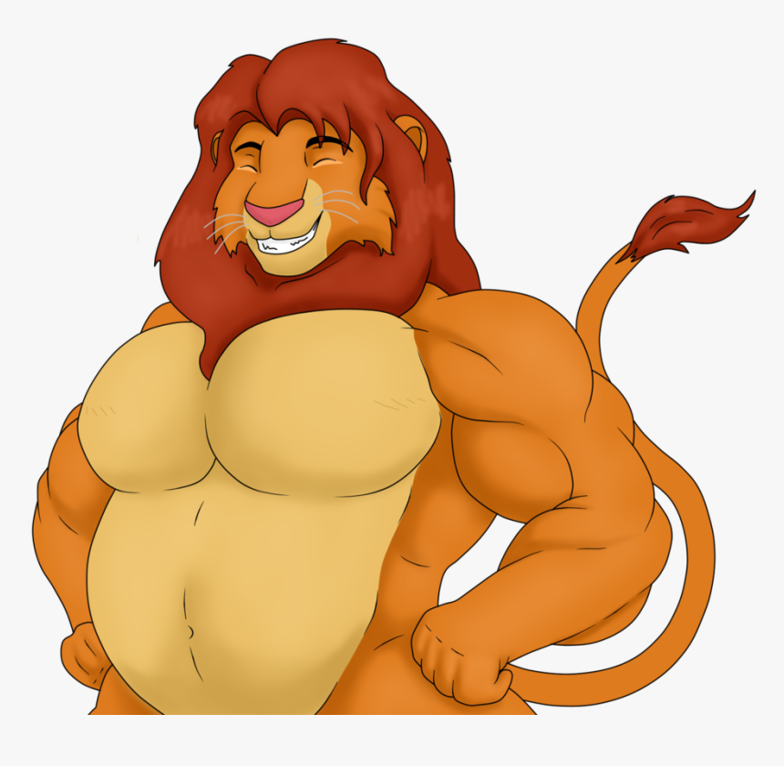 King Sized Simba By Day Tripper Guy-d9e5bjm - Lion King Simba Muscle, HD Png Download, Free Download