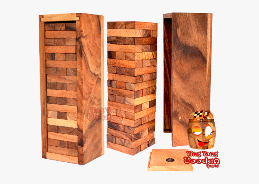 Jenga Game Large The Wobble Tower Big In Large Wooden - Plank, HD Png Download, Free Download