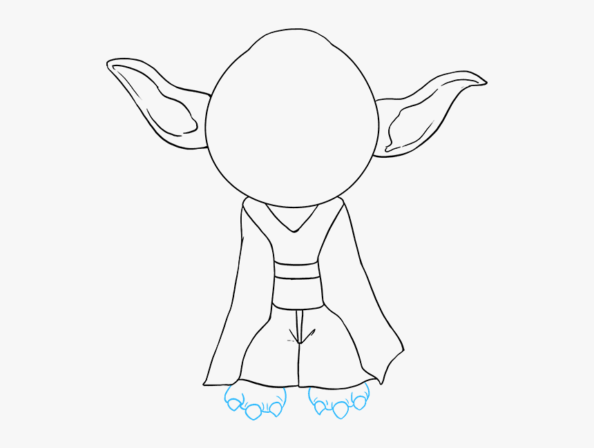 How To Draw Yoda - Yoda Drawing Step By Step, HD Png Download, Free Download