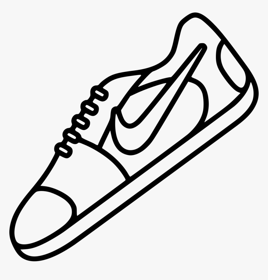 Nikes - Simple Easy Shoe Drawing, HD Png Download - kindpng