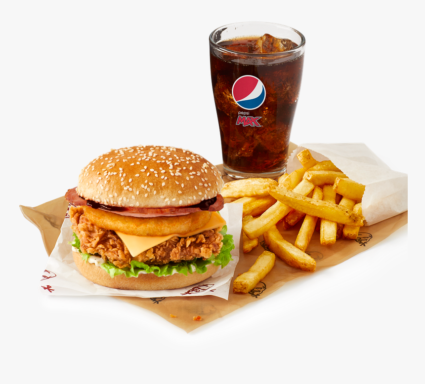Fillet Burger Meal Kfc, HD Png Download, Free Download
