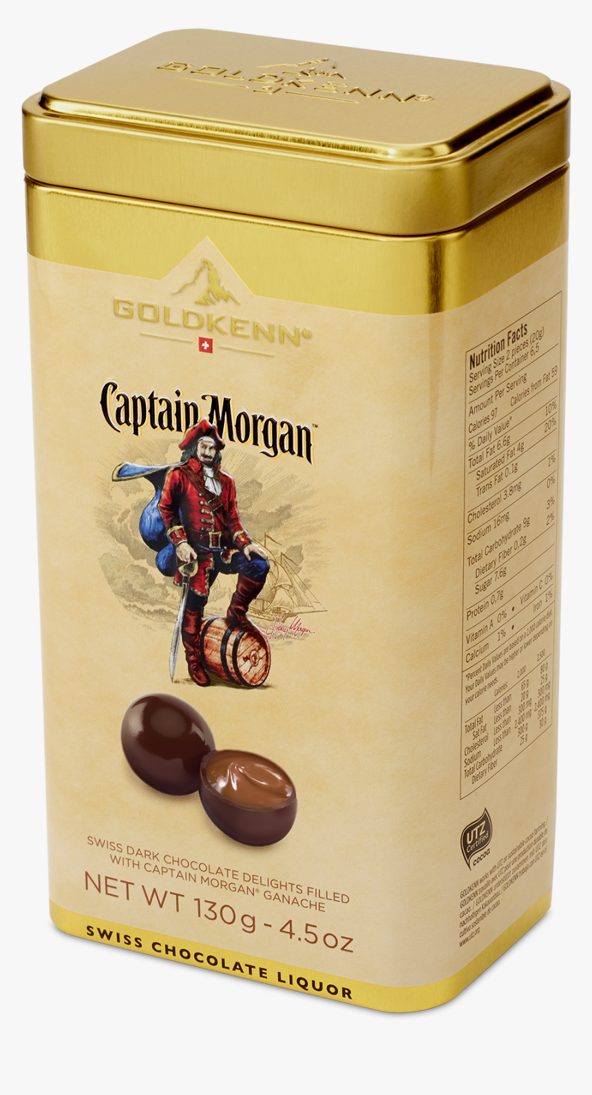 Goldkenn Captain Morgan Chocolate Liqueur Delights - Burk Choklad Kapten Morgan, HD Png Download, Free Download
