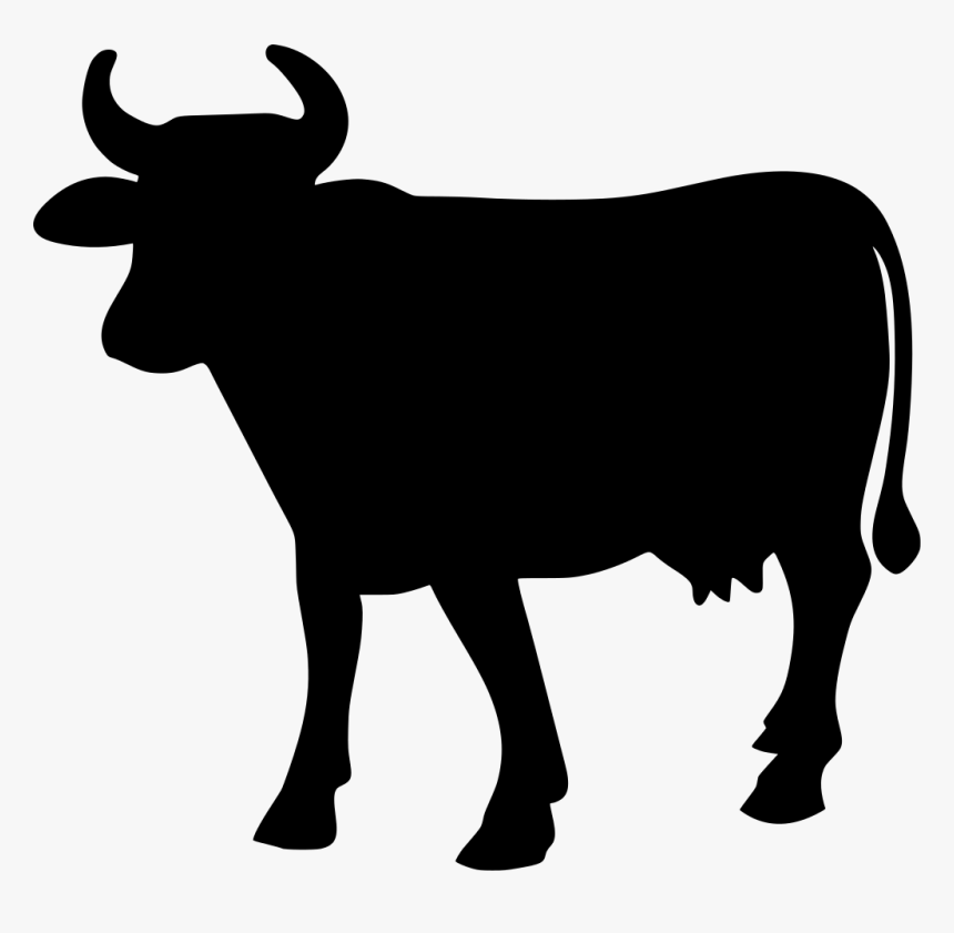 Cow Silhouette , Png Download - Cow Silhouette Png, Transparent Png, Free Download