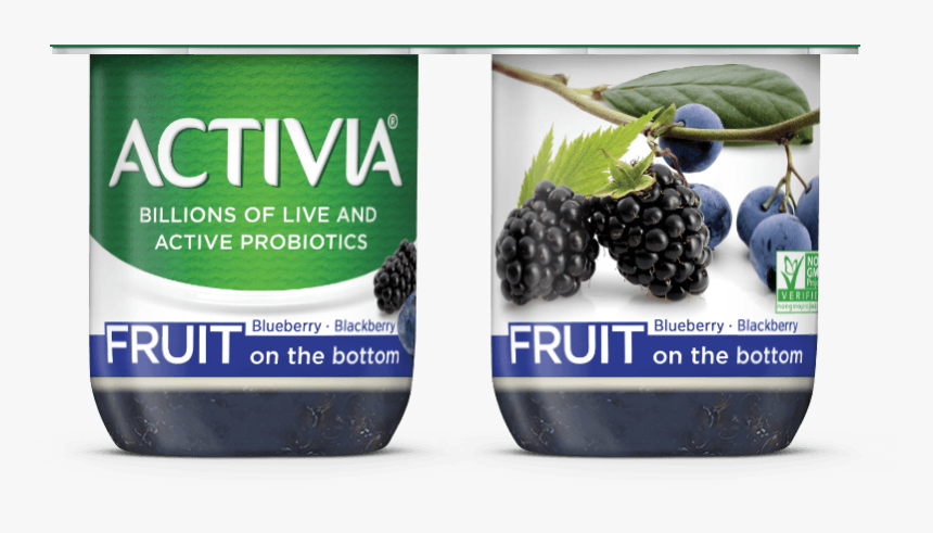 Activia Fruit Fusion Probiotic Lowfat Yogurt Blueberry - Danone Activia Blueberry Yogurt, HD Png Download, Free Download