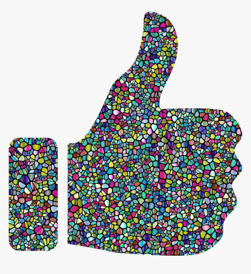 Thumbs Up Sign With Transparent Background Clipart - Colorful Thumbs Up Transparent Background, HD Png Download, Free Download