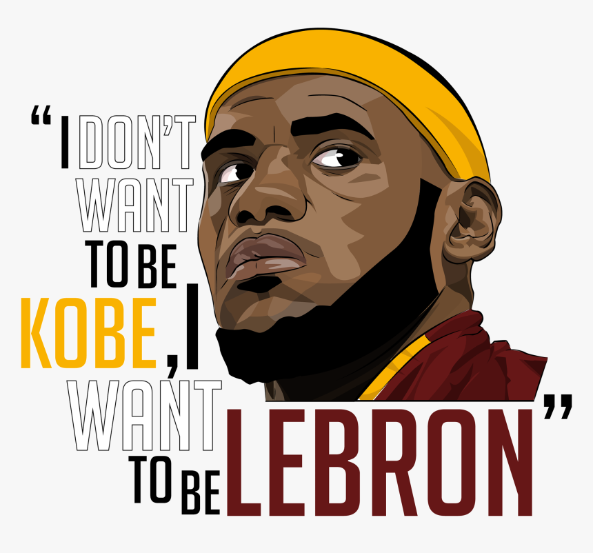 Illustration/typography Design Of Nba Player Lebron - Lebron James Vector Illustration, HD Png Download, Free Download