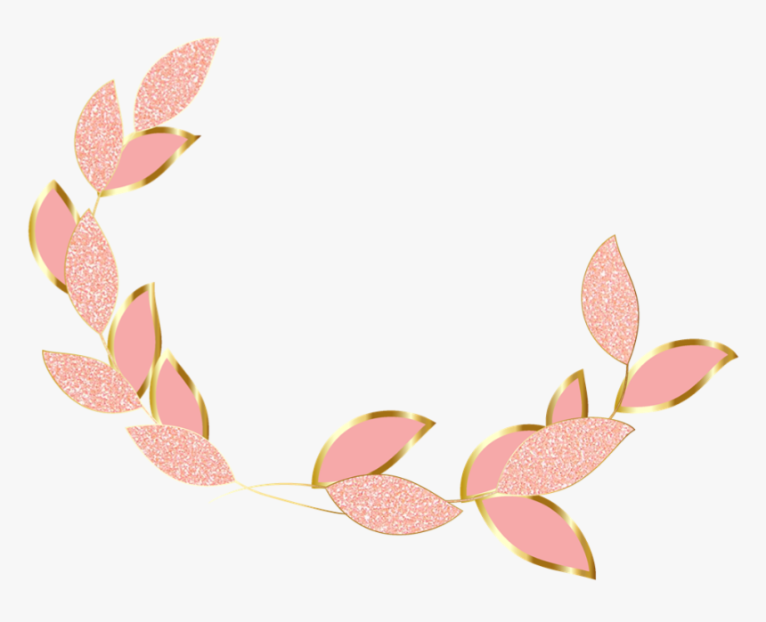 #wreath #leaf #crown #circle #rosegold #glitter #gold, HD Png Download, Free Download