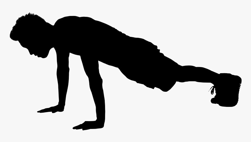 Fitness Silhouette Png Transparent Image - Push Up Silhouette Png, Png Download, Free Download