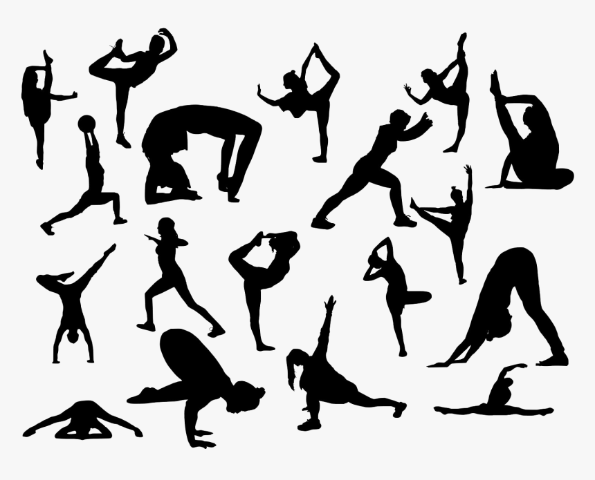 Fitness Silhouette Free Png Image - Gym People Silhouette Png, Transparent Png, Free Download