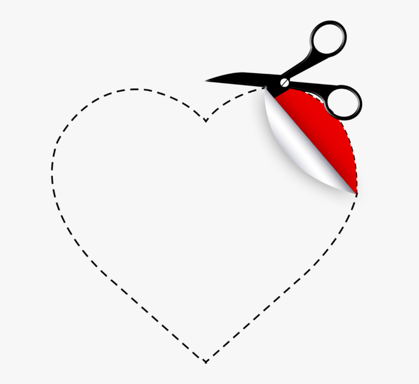 #ftestickers #scissors #heart #doodle #cute #aesthetic - Die Cut Line, HD Png Download, Free Download