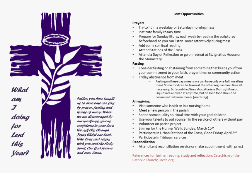 Lent Prayer Card - Illustration, HD Png Download, Free Download