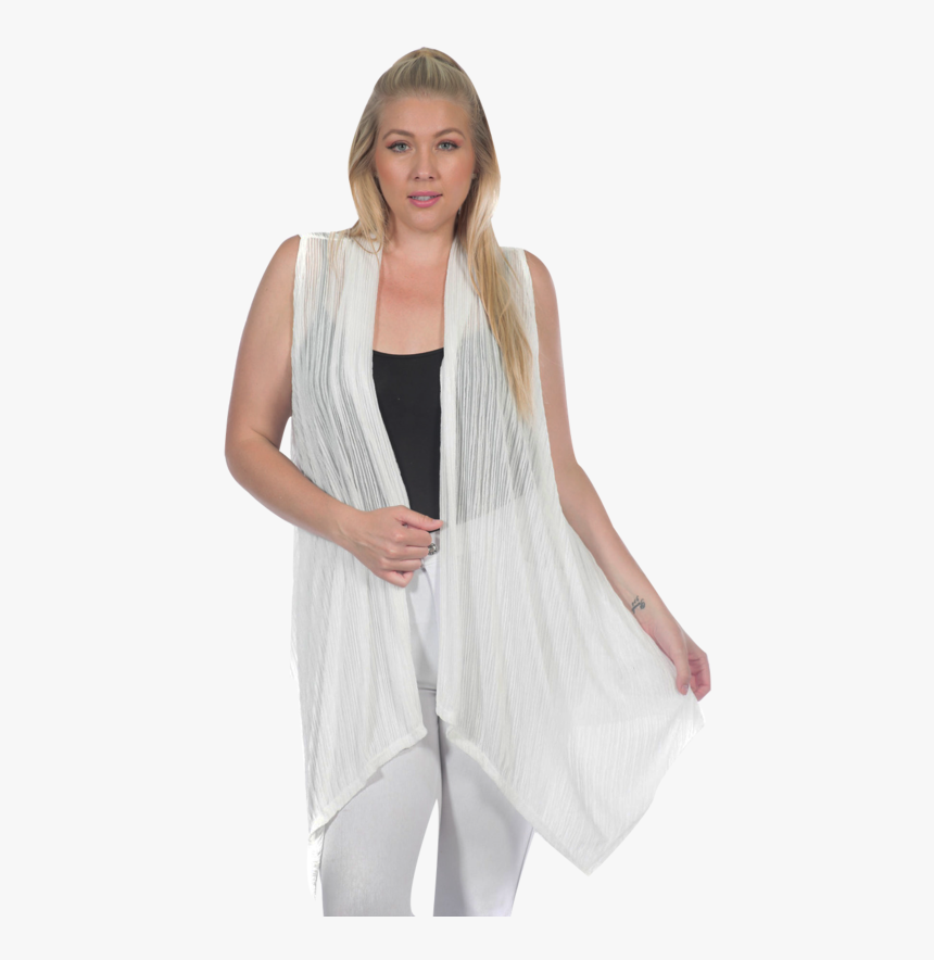 Clothing, Transparent Png - Sleeveless Long Plus Size Cardigan, Png Download, Free Download